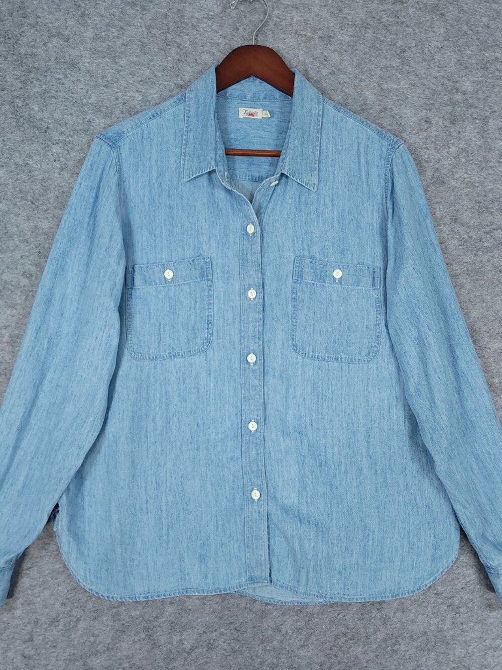 Faherty Tried & True Chambray Blue Button Down XL Shirt Linen Blend Indigo Dyed